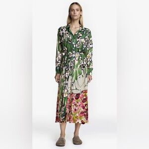 Smythe Tailored Shirt Dress - Garden Floral